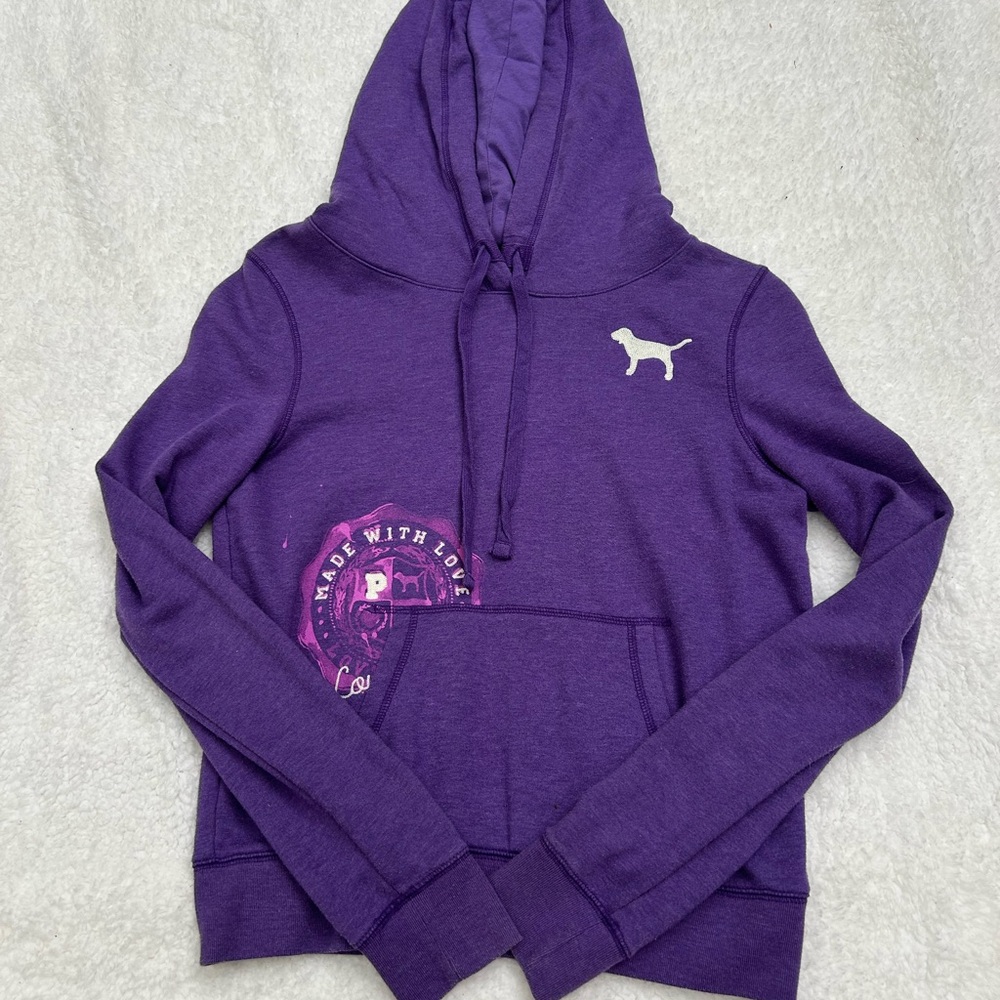 PINK Victoria's Secret Purple Logo Hoodie